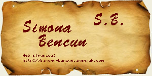 Simona Bencun vizit kartica